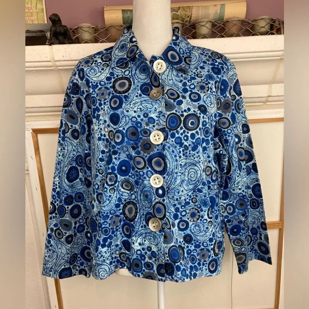 Keren Hart VTG never worn canvas avant garde jacket w/big buttons